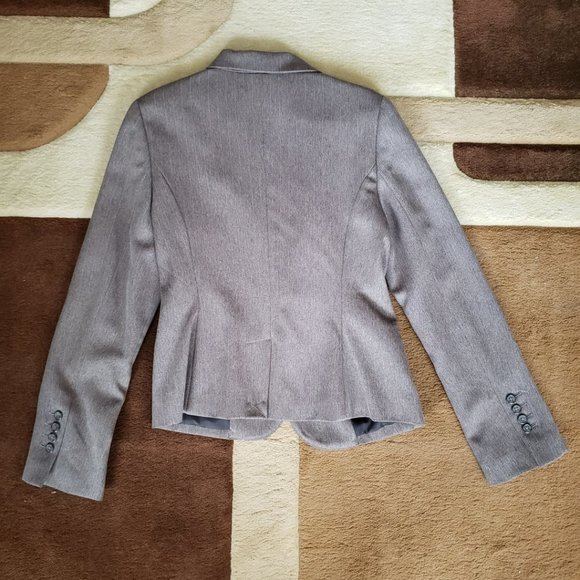 Classic Suzy Shier  Neutral Light Brown Fitted Pinstripe Blazer - Picture 9 of 11